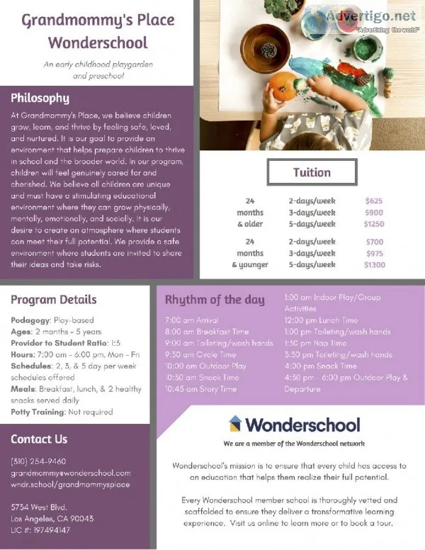 Grandmommy s Place Daycare is Open for Enrollment