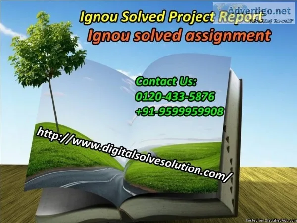 How to get Ignou solved assignment 0120-433-5876