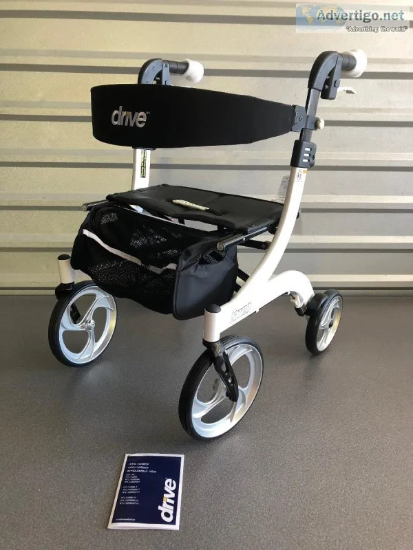 Walker Rollator ( NEW ) Nitro Euro Petite Hemi Height - White