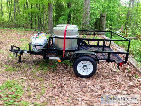 Completely equipped boiled peanut trailers