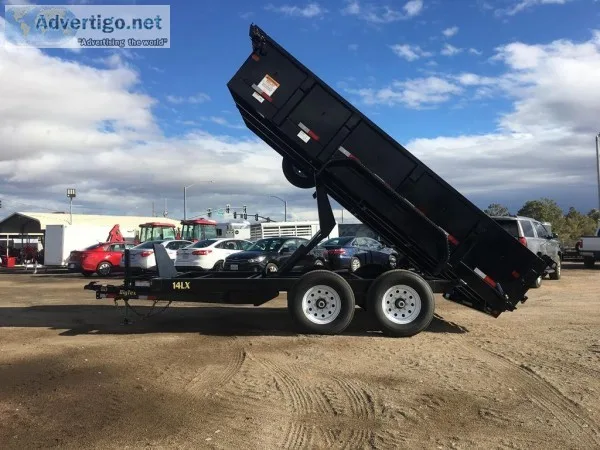 7x14 Dump Trailer GVWR 14000 lbs Equipment Hauler Bobcat Hauler 