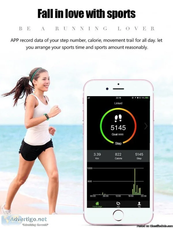 HAMMER Fit Fitness Tracker Band (Black)