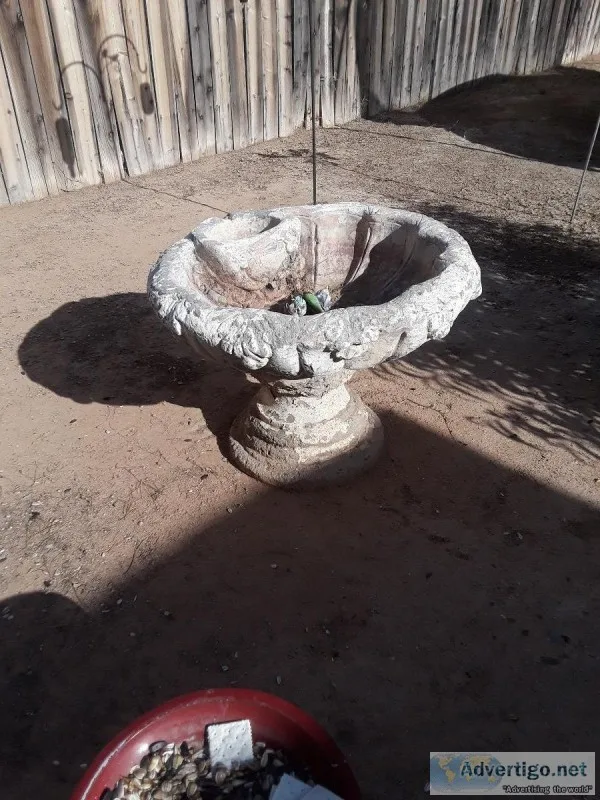 Large Bird bath with deep planter