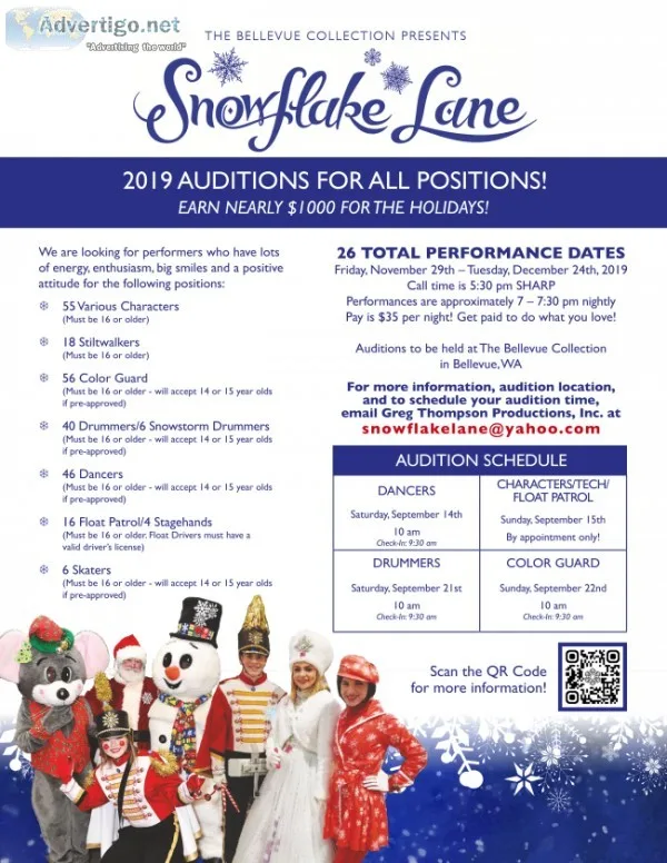 Performers Wanted