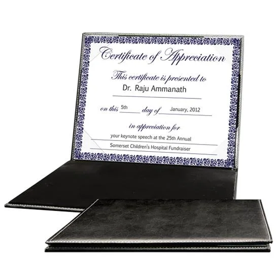 Buy Diploma Folder Leather Certificate Holder Padded Certificate