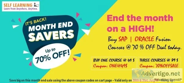 HURRY UP FEW HOURS  Month End Sale - BUY SAP Courses  70 % OFF -