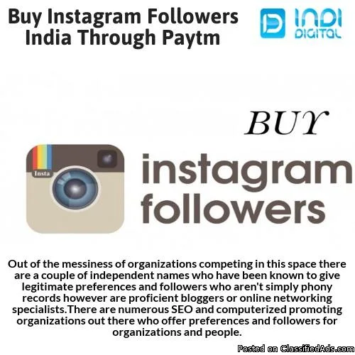 Buy instagram followers india through paytm