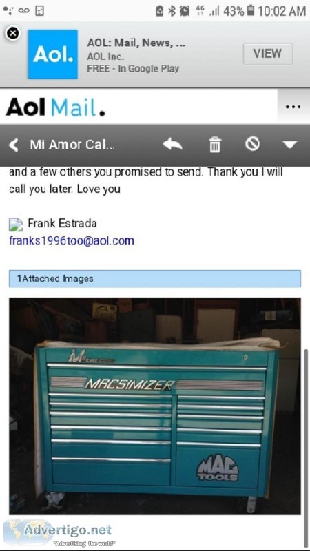 Tool box for sale