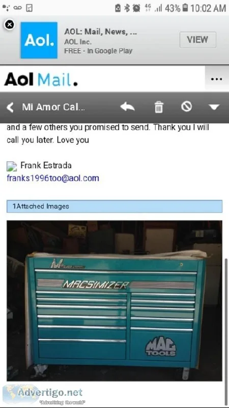 Tool box for sale