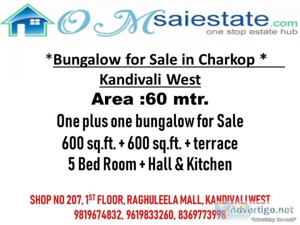 Bungalow for Sale in Charkop Kandivali West