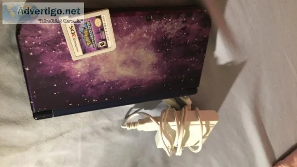 Nentindo 3ds xl galaxy style with charger and game