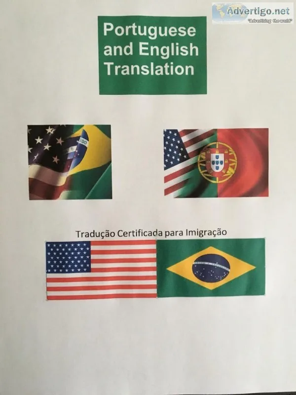 USCIS CERTIFIED PORTUGUESE-ENGLISH TRANSLATION SERVICES