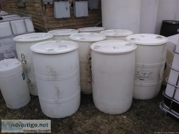 Used plastic drums
