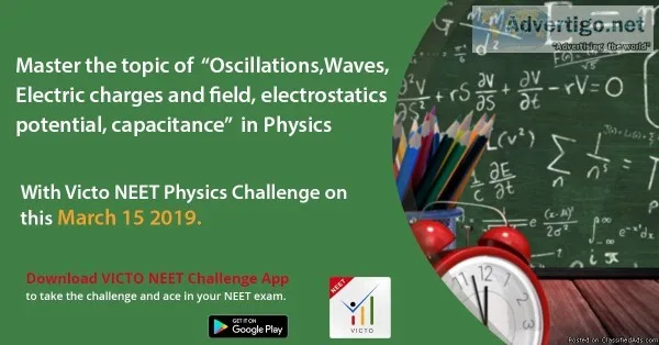 Victo NEET Physics Challenge on this March 15 2019