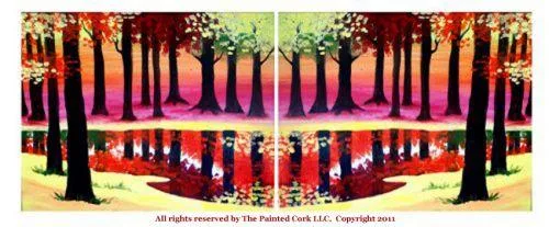 Sacramento Studio 922 Fall Trees and Pond  Happy Sunday Only 35