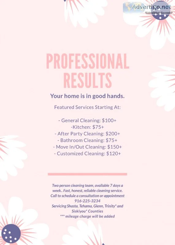 Reliable and honest cleaning services