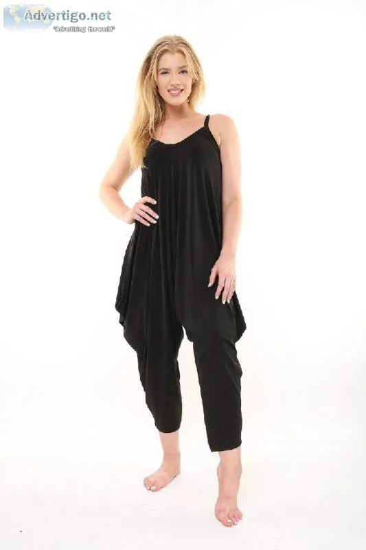 Alternative to denim Black traveler jumpsuit