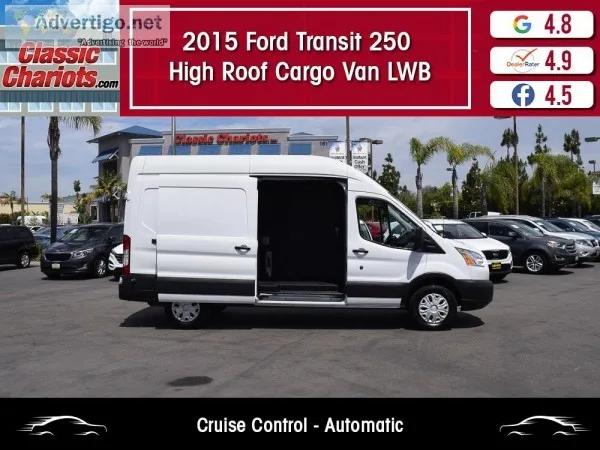 Used 2015 Ford Transit 250 High Roof Cargo Van LWB for Sale in S