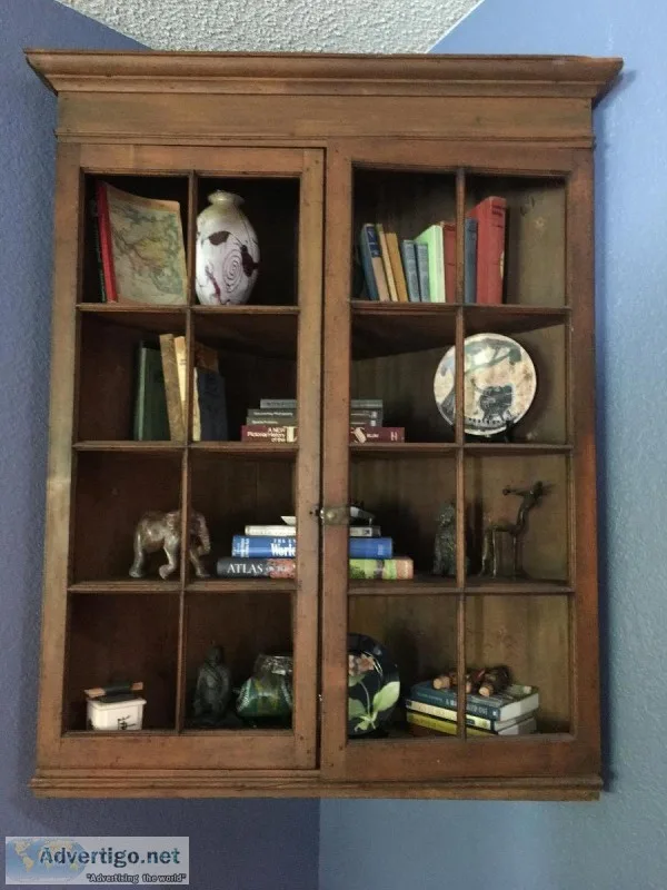 Wonderful c 1800 s corner shelfhutch