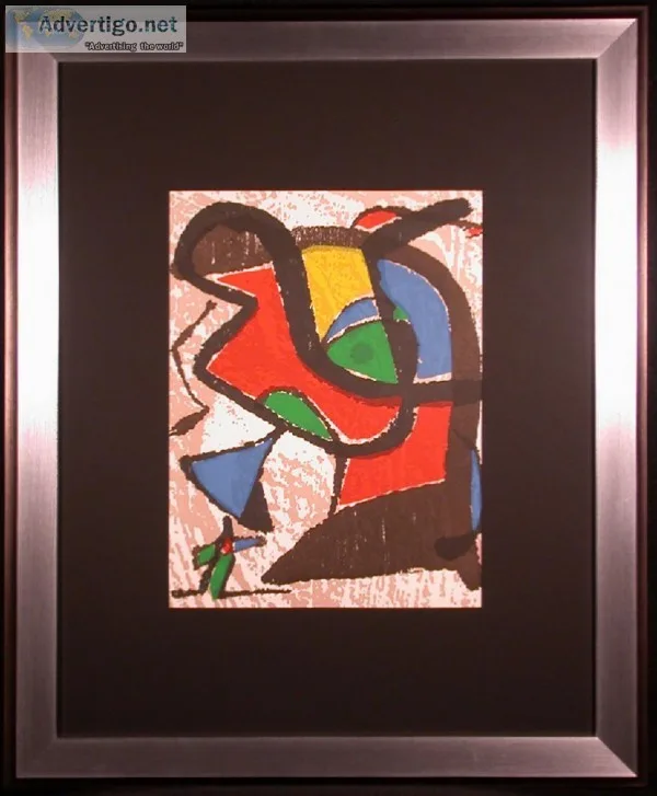 Plate A - Original Woodblock Print from Miro Graveur 1