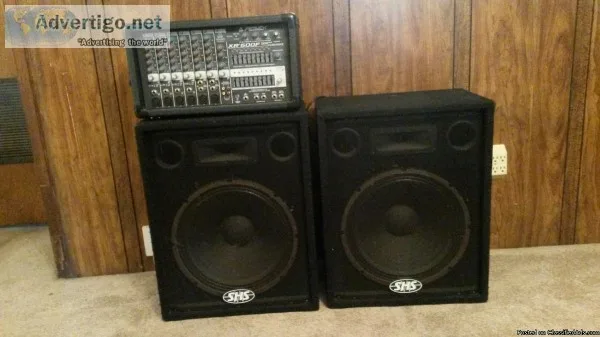 Peavey Mixer XR 600F with Speakers