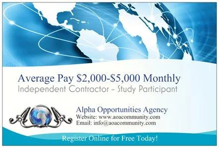 Participant Needed.... Earn up to 250Day