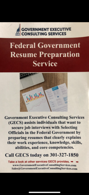 Federal Government Resume Preparation Service