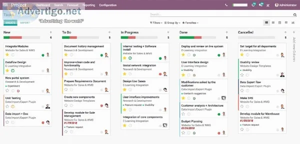 Odoo software for Project Management - PPTS( Contact  0422-40371