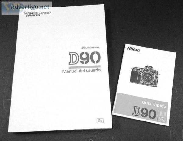 Nikon D90 INSTRUCTION MANUAL and QUICK START GUIDE in Spanish