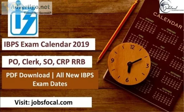 IBPS Exam Calendar 2019 &ndash2020 PDF Download  All New IBPS Ex