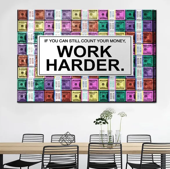 Shop Money Canvas Wall Art Oil Paintings - Wallart Designers