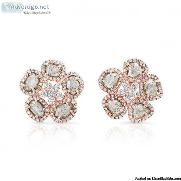 Buy Diamond Slice Stud Earrings Online &ndash Annesisteron.com