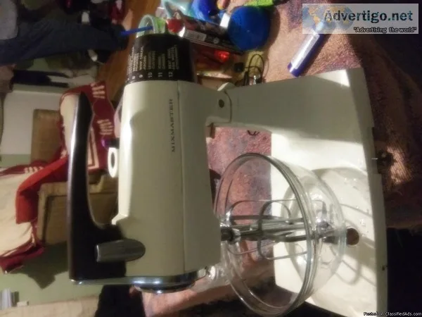 Stand mixer with attachments