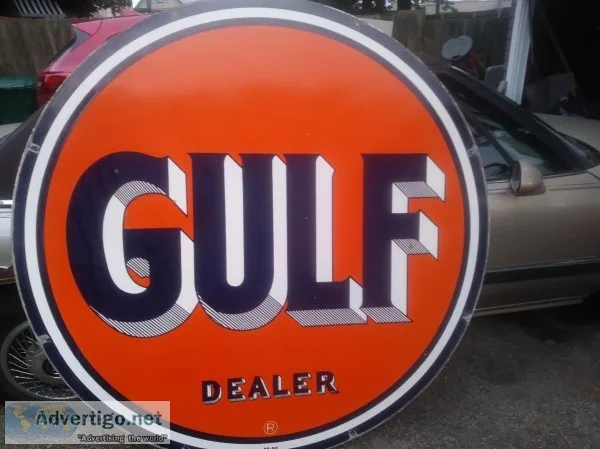 Vintage GULF OIL Sign