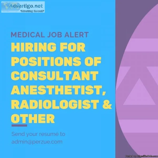 Indira IVF Hiring for Positions of Consultant Anesthetist Radiol