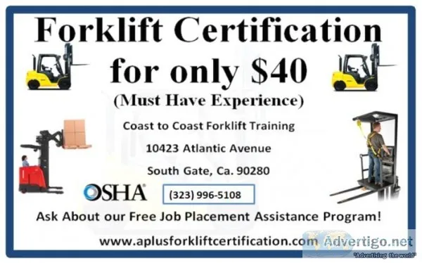 OSHA Forklift Certification and License