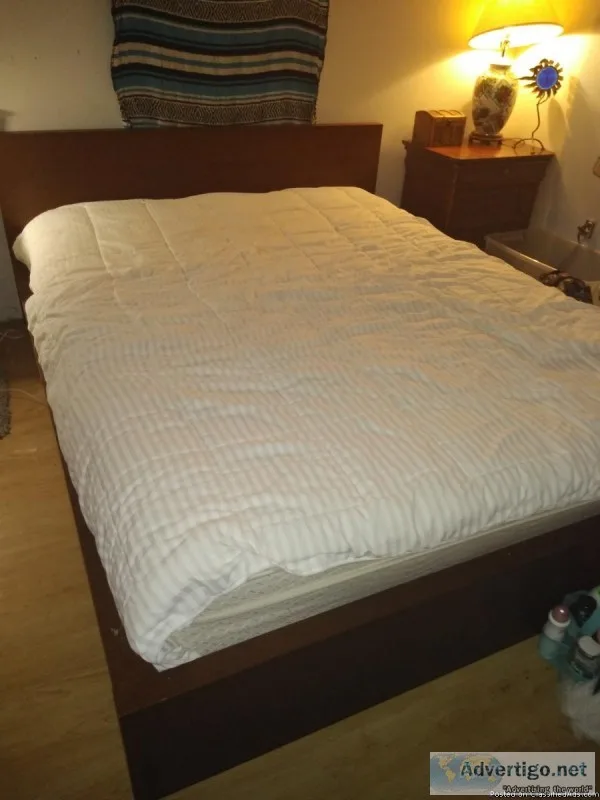 Platform queen size bed frame