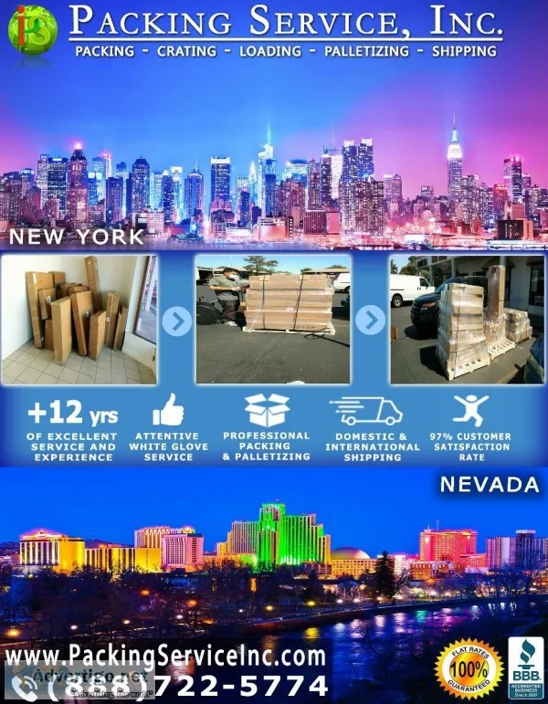 Packing Service Inc Reno NV - Packing and Crating  Palletizing C