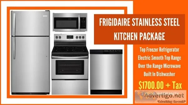 Frigidaire Kitchen Package  4 Set Appliances  1 Year Warranty  S