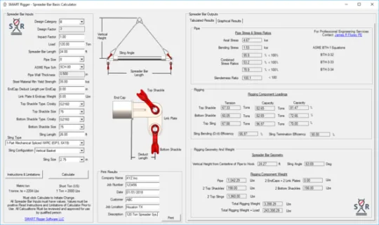 Spreader Beam Calculator