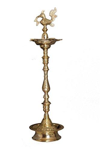 Nutristar Pure Brass Peacock Mahabharat Diya Height  19 Inch (48