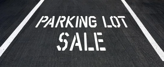 Huge Parking Lot Sale at Storage Facility