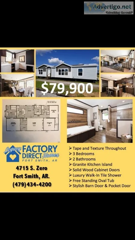 Fabulous New 3 Bedroom 2 Bath Mobile Home