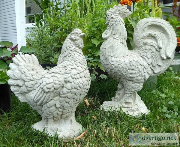 Concrete Rooster - Hen - Life size