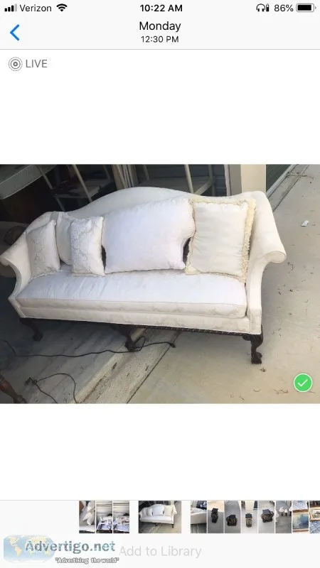White Couch and Chaise