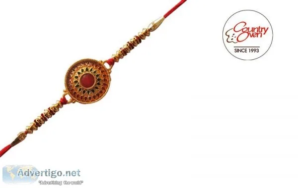 Stylish Golden Rakhi