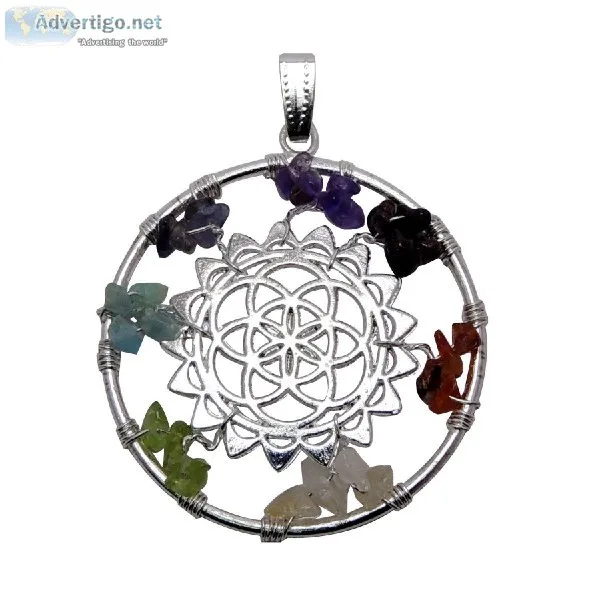 Satyamani Anahanta Chakra with Seven Chakra Pendant 45 mm