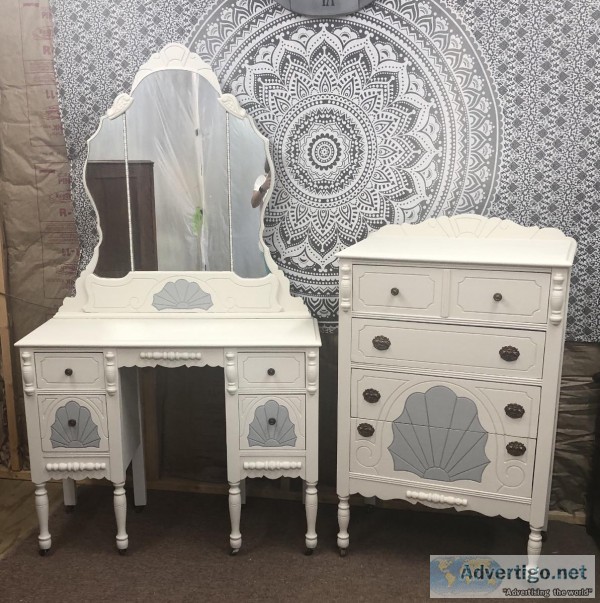 Antique dresser and vanity