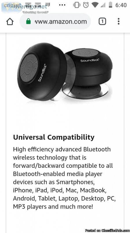 FOR SALE BRAND NEW SOUNDBOT WIRELESS BLUETOOTH WATERPROOF SPEAKE