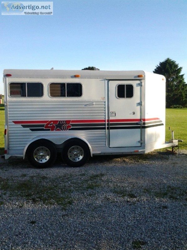 1997 4 Star Horse Trailer (2 Horse Slant Load Bumper Pull)